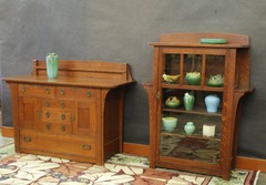 Shown alongside the matching sideboard from the same home. 
